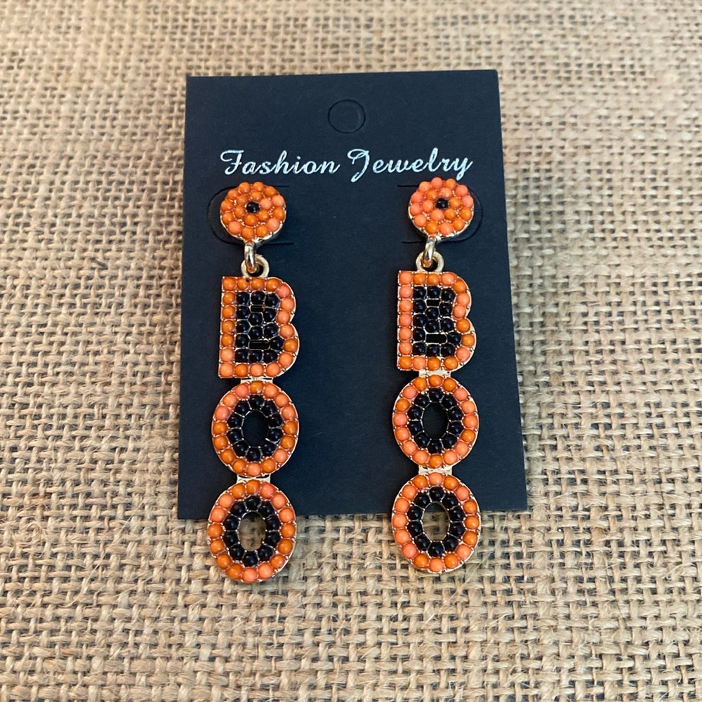 Cute Halloween BOO Earrings